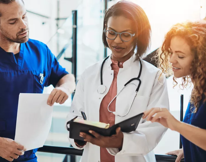 Diverse group of doctors