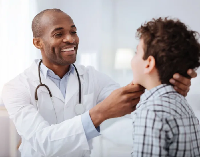 Doctor with patient
